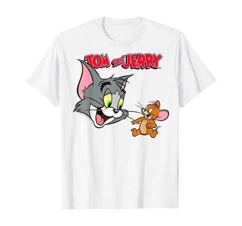 Amazon.com: Tom And Jerry Logo Portrait T-Shirt: Clothing