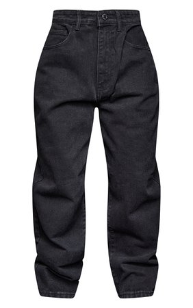 Plt Petite L26 Washed Black Boyfriend Jeans | PrettyLittleThing CA