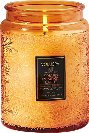Voluspa Spiced Pumpkin Latte Japonica Glass Jar Candle | Anthropologie