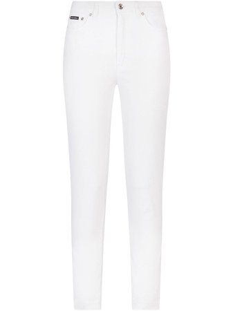 Dolce & Gabbana Logo Patch Skinny Jeans - Farfetch