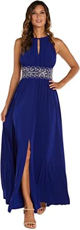 Amazon.com: R&M Richards Women's Beaded Waist Gown : Clothing, Shoes & Jewelry