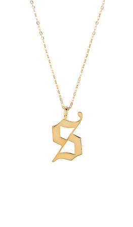 The M Jewelers NY The Old English S Pendant in Gold | REVOLVE