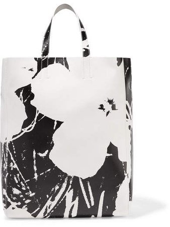 Andy Warhol Foundation Printed Leather Tote - White