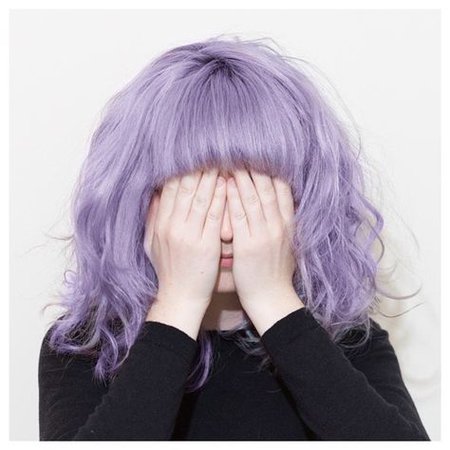 See No Evil: Adorable Wavy Lilac Lob with Full Bangs | Hair styles, Lilac hair, Dyed hair