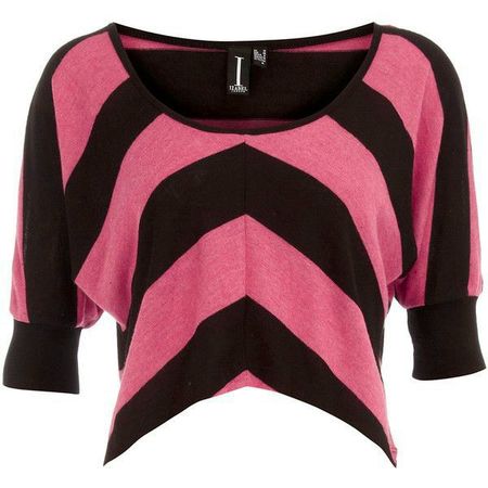 pink&black up stripe top