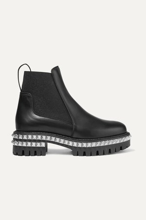Black By The River 50mm studded leather Chelsea boots | Christian Louboutin | NET-A-PORTER