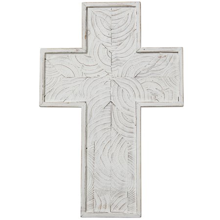 The Home Collective 51cm White Northford Wooden Cross Wall Accents (Set of 2)