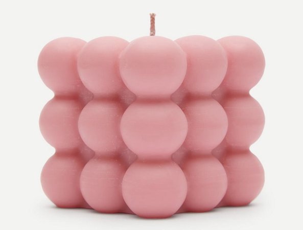 Pink bubble candle