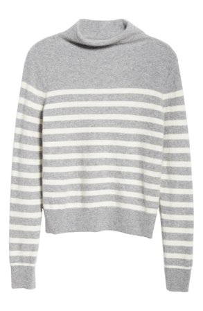 Vince Breton Stripe Turtleneck Cashmere Sweater | Nordstrom