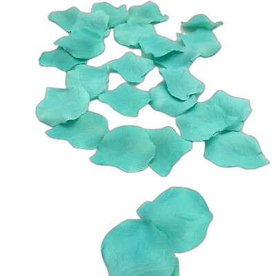 Turquoise Silk Flower Petals Teal Blue Rose Petals For Wedding Runners