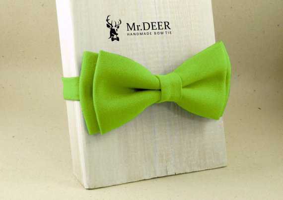 Lime green bow tie