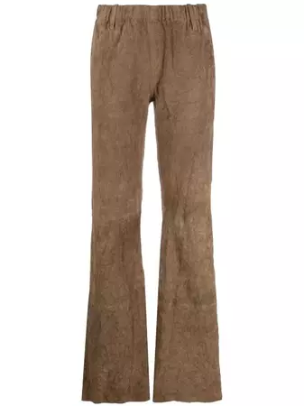 Zadig&Voltaire Flared Suede Trousers - Farfetch