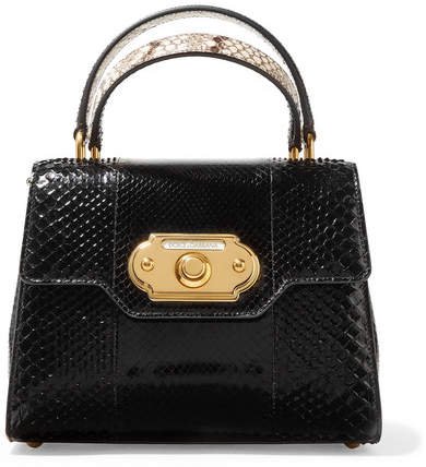 Welcome Small Python Tote - Black