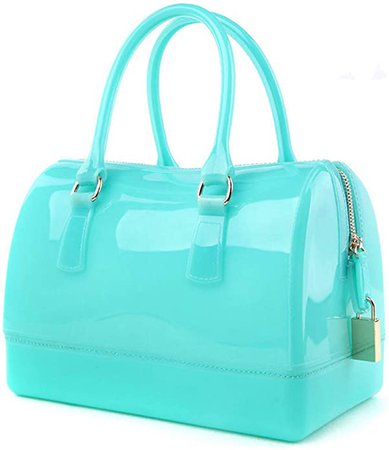 Segater® Ladies Summer Transparent Handbag Jelly Pillow-shaped Top Handle Bag Candy Color Crystal Purse For Women - Shining Pink: Handbags: Amazon.com
