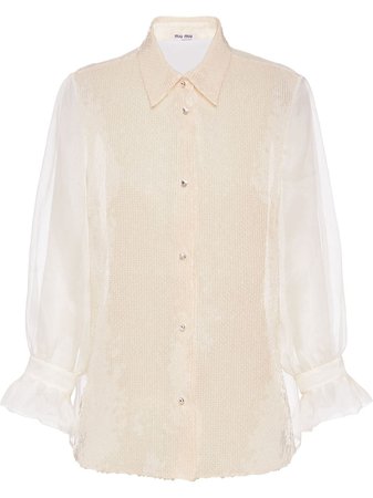 Miu Miu organza sequinned blouse $1,268 - Buy Online - Mobile Friendly, Fast Delivery, Price