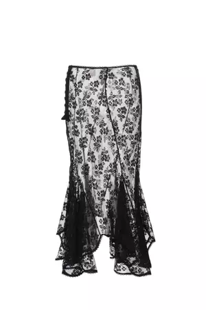 floral flared lace skirt – yuhan wang