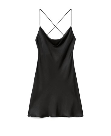 sleeveless black mini dress