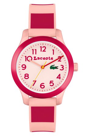 Lacoste 12.12 Silicone Strap Watch, 32mm | Nordstrom