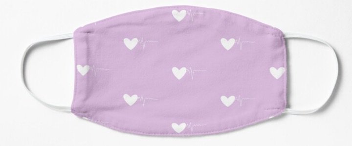 Pastel Face Mask With Hearts