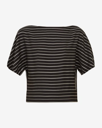 Kimono sleeve striped top - Black | Tops and T-shirts | Ted Baker UK