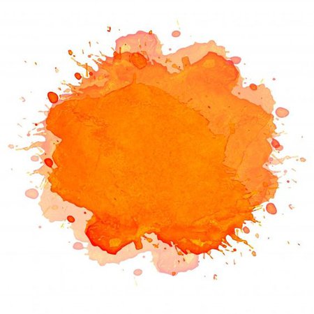 Bright Orange Watercolor Splash