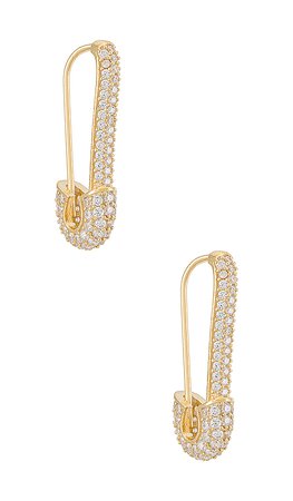 Adina's Jewels Safety Pin Earring in Gold | REVOLVE