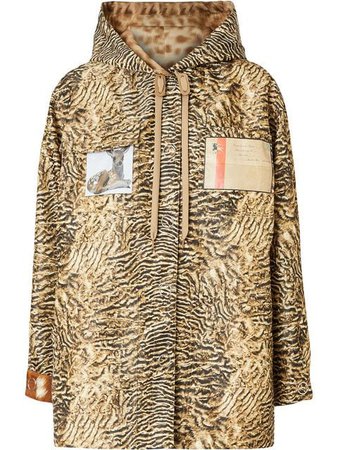 Burberry Tiger Print Lightweight Hooded Jacket - Farfetch