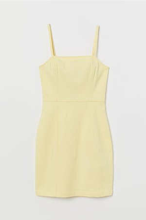 Платье из хлопкового твила - Светло-желтый - | H&M RU