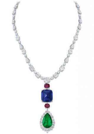 Moussaieff, Emerald, ruby and sapphire necklace