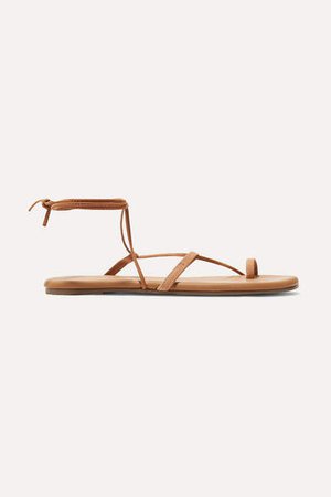 Jo Suede And Leather Sandals - Tan