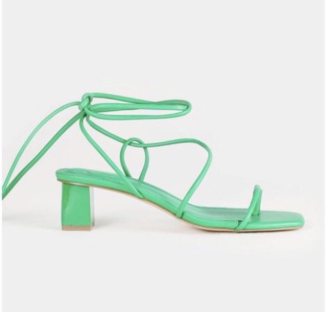 green block heel strappy sandals