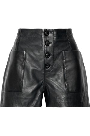 Black Nirel leather shorts | JOIE | Sale up to 70% off | THE OUTNET | JOIE |