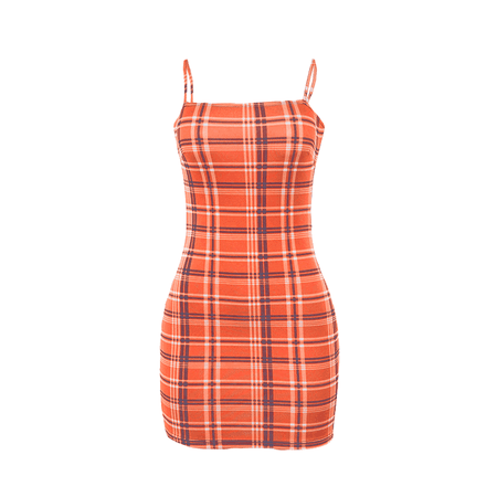 JESSICABUURMAN - MRYLU Checkered Plaid Mini Cami Dress