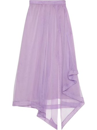 purple mesh skirt long