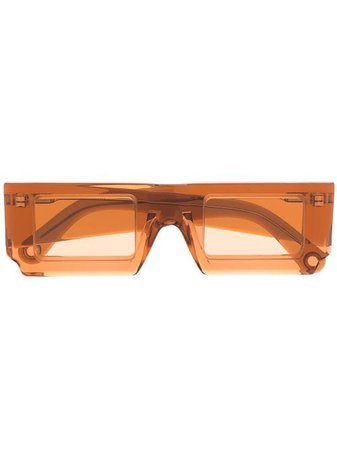Jacquemus square-frame sunglasses orange LESLUNETTESSOLEIL - Farfetch