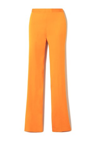 versace orange flare pants
