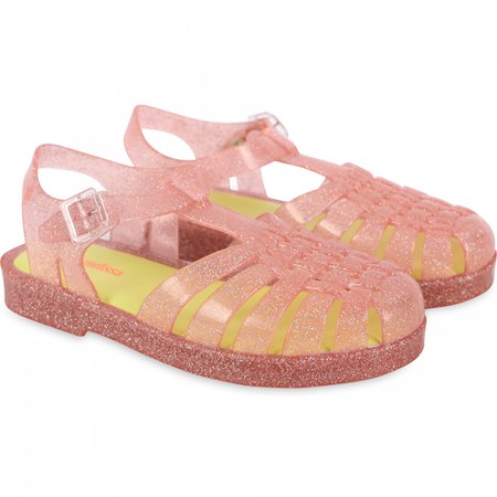 Mini Melissa Glittering Sandals in Pink - BAMBINIFASHION.COM