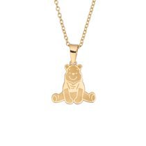 WINNIE THE POOH - 10kt Yellow Gold Winnie the Pooh Disney Pendant Necklace, 18" Chain - Walmart.com