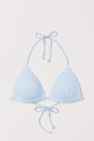 Push-up Triangle Bikini Top - Blue