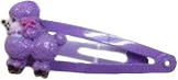 purple poodle hair clip