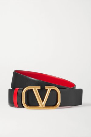 Red Valentino Garavani VLOGO reversible leather belt | Valentino | NET-A-PORTER