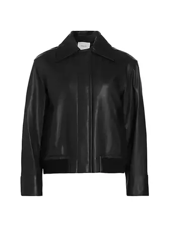 Shop Vince Leather Bomber Jacket | Saks Fifth Avenue