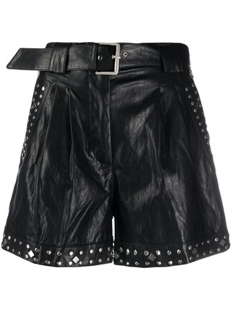 Twin-Set faux-leather Studded Shorts - Farfetch