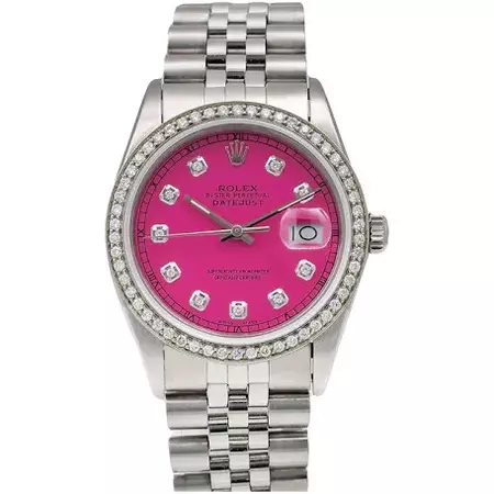 diamond watch hot pink face - Google Search