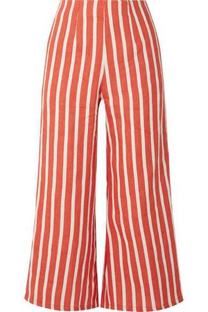 Faithfull The Brand | Tomas cropped striped linen wide-leg pants | NET-A-PORTER.COM