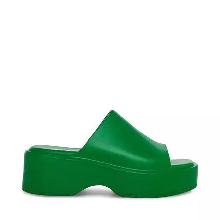 SLINKY-J Green Platform Sandal | Women's Sandals – Steve Madden
