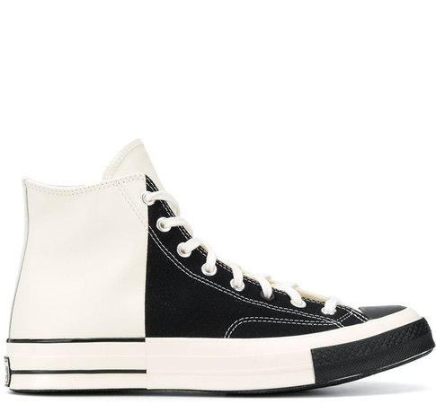 Panelled High-Top Sneakers