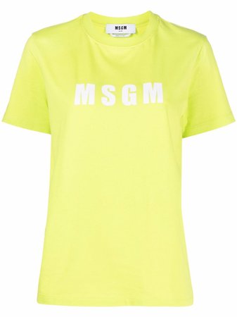 MSGM Logo Print short-sleeve T-shirt - Farfetch