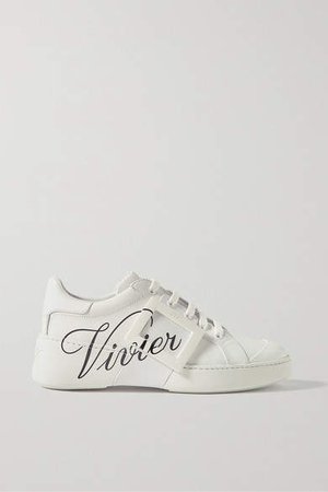 Viv Skate Logo-print Leather Sneakers - White