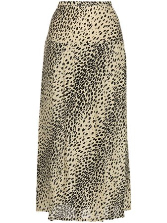 Rixo Leopard Print Midi Skirt - Farfetch